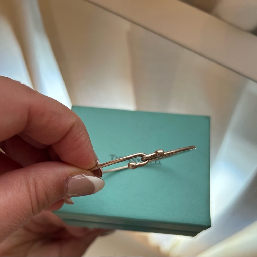 Tiffany & Co Silver Double Ball Twist Bangle